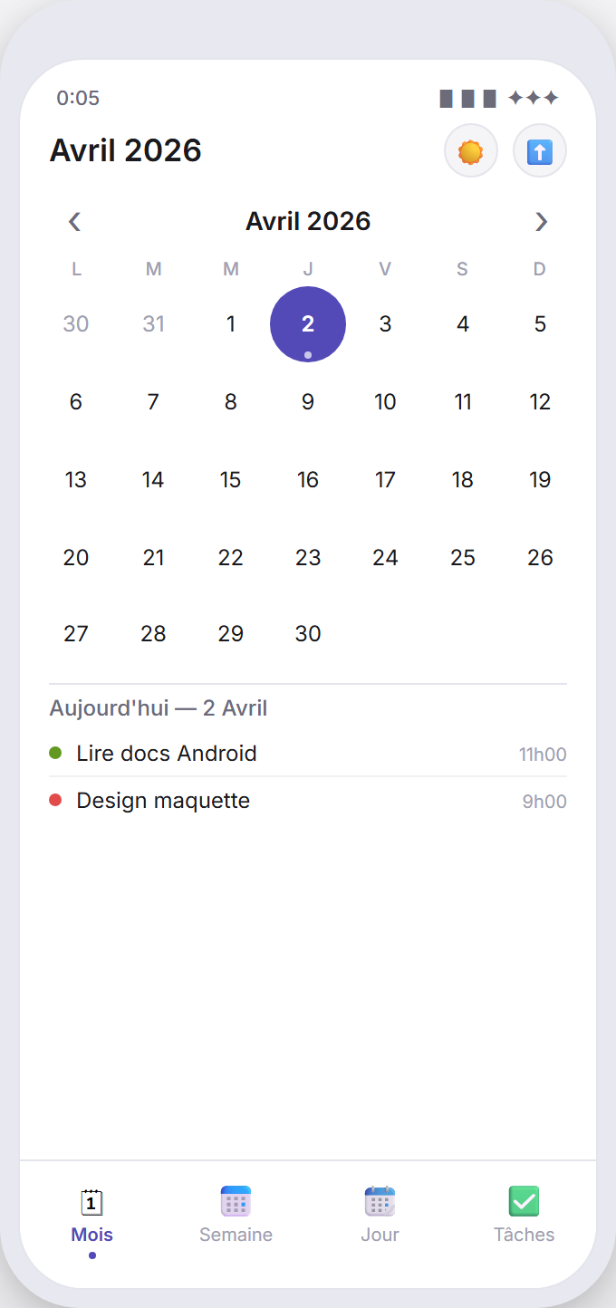 Calendrier DayFlow